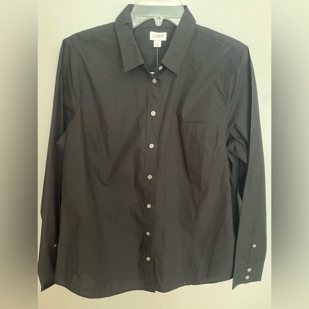 J. Crew Woman's Black Button Down Shirt